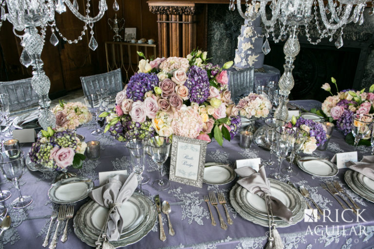 silver and purple wedding