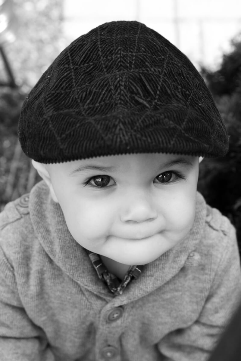 cute portrait of boy with hat