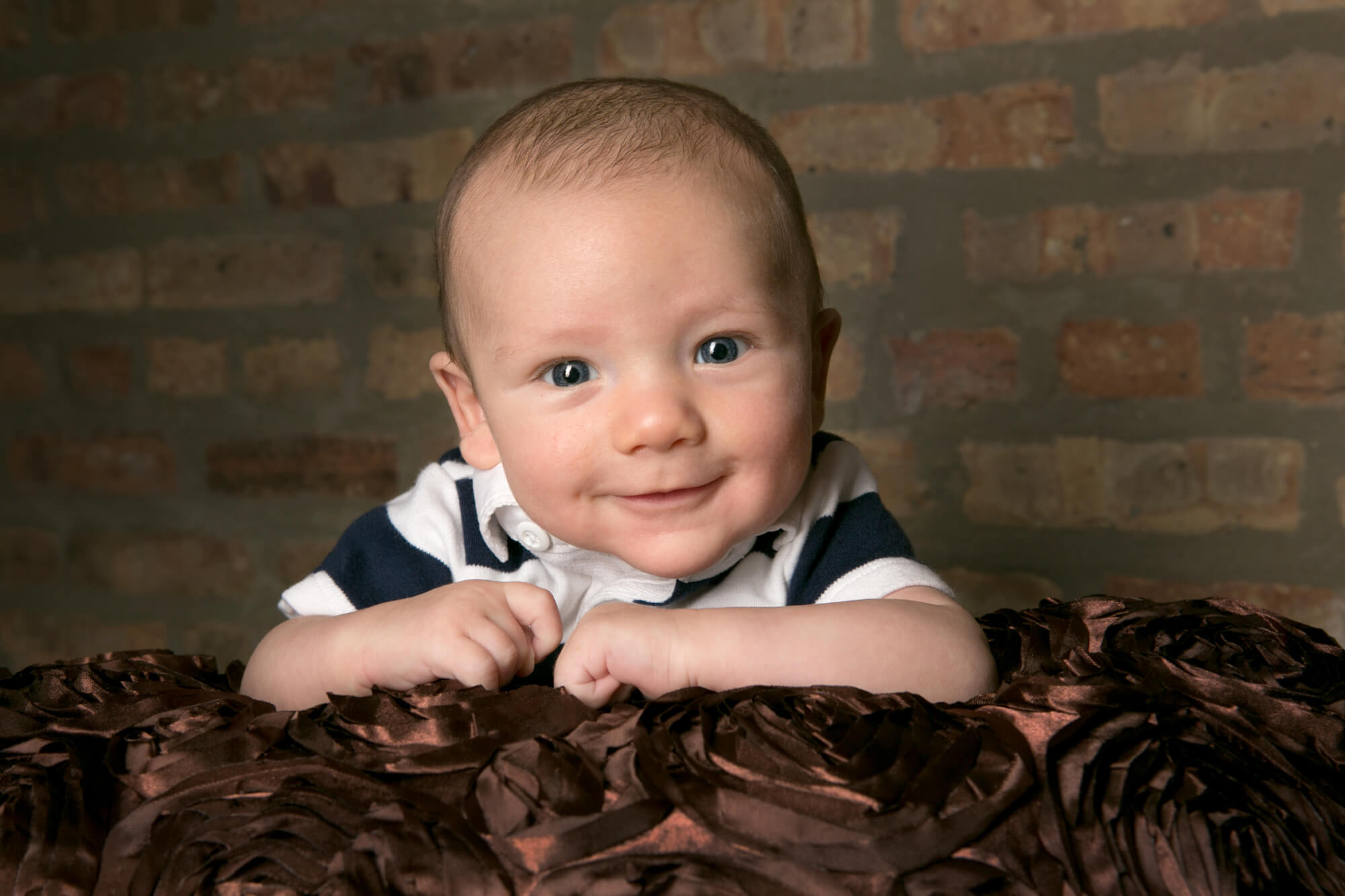 Smiling baby portrait session