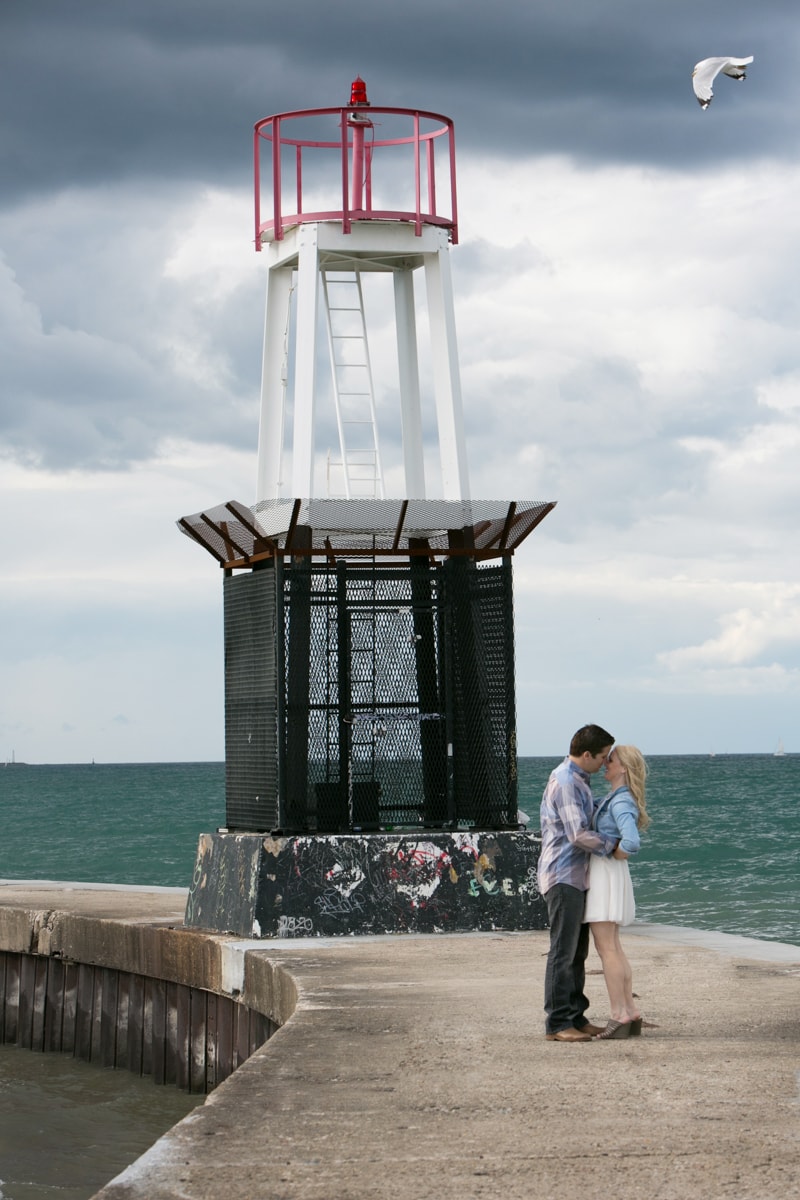 Engagement Session on Lake Michigan Lakefront Chicago