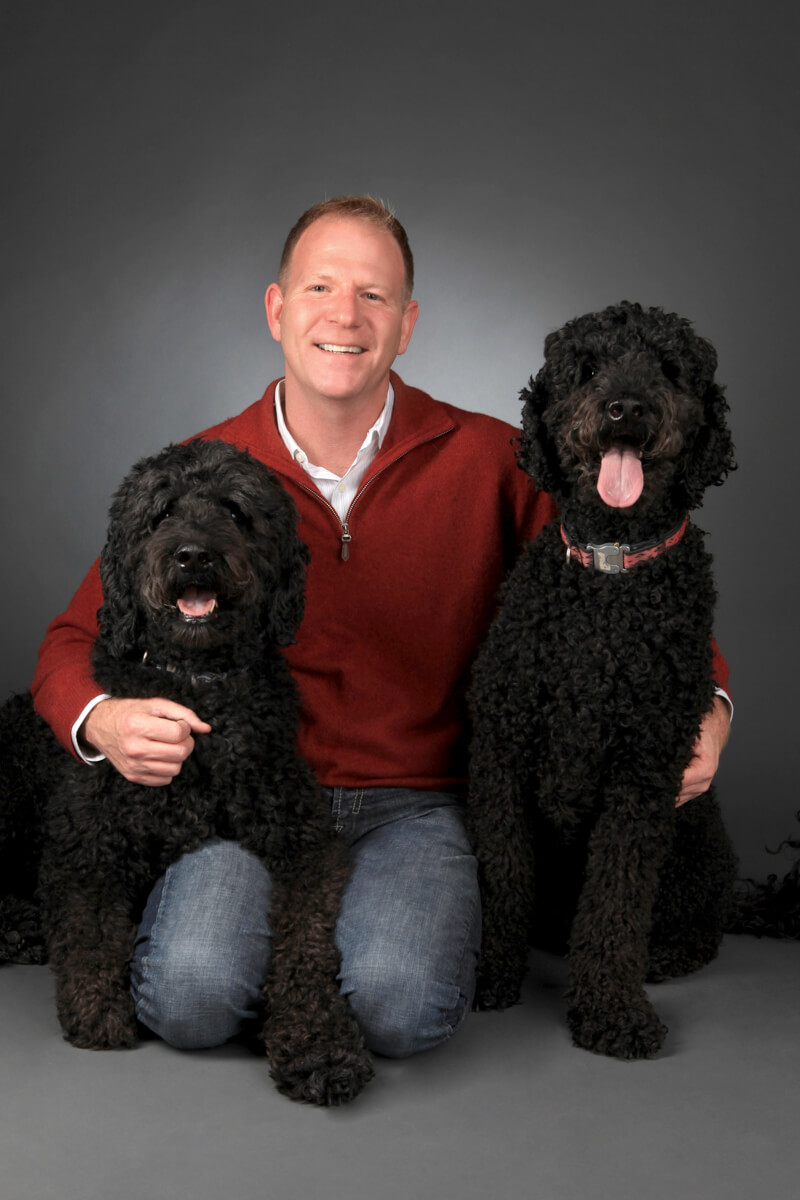 Portrait with two dogs
