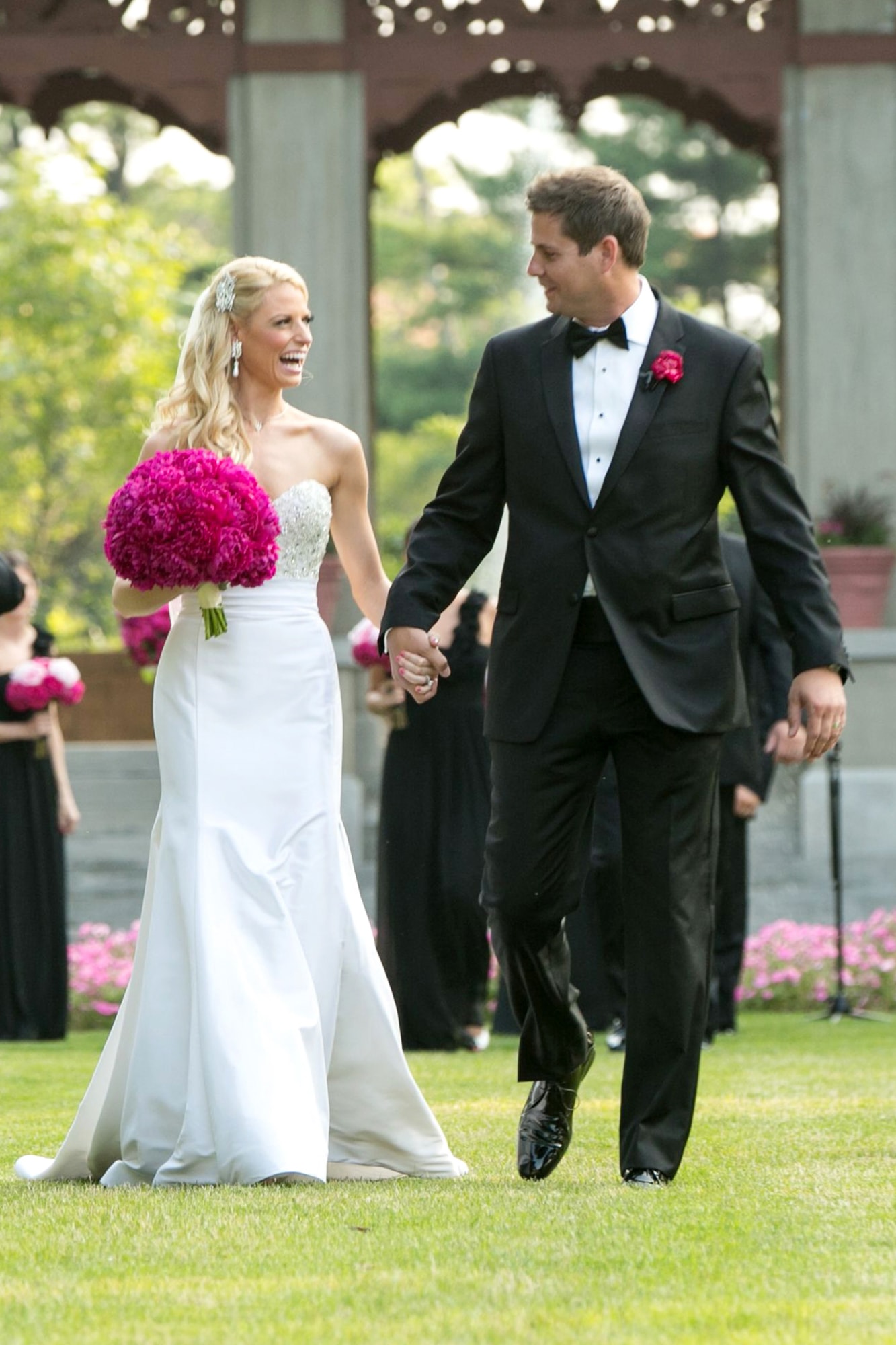 Garden Wedding ceremony at the Armour House Lake Forest