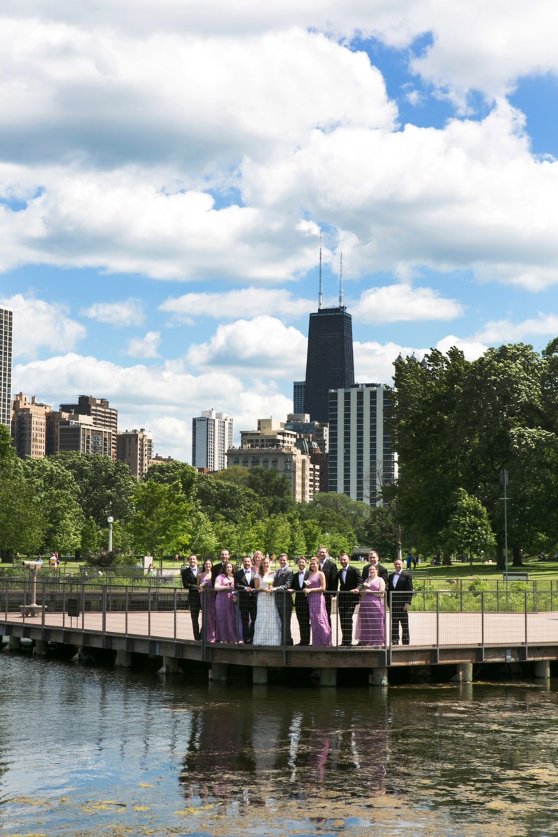 Chicago Wedding Party in Lincoln Park Zoo