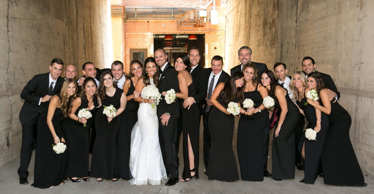 Urban Wedding Party Photo at Chicago's Morgan Manufacturing