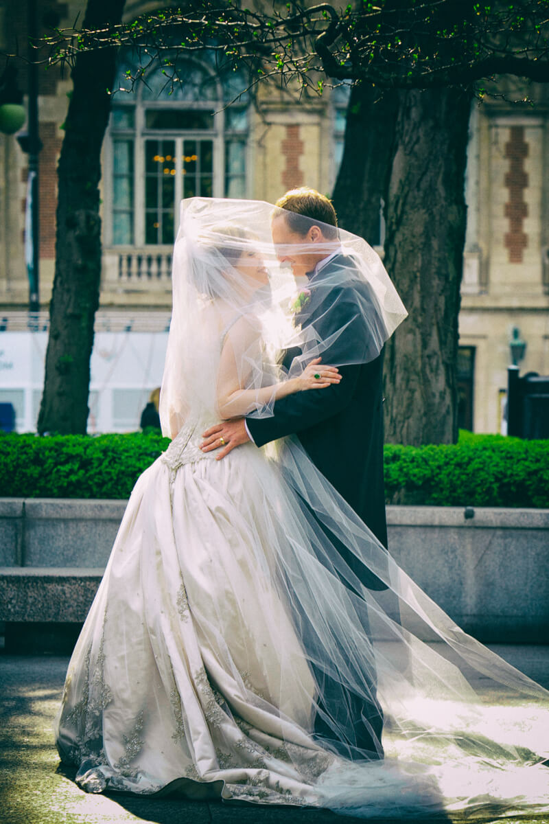 Romantic Veil wedding portrait