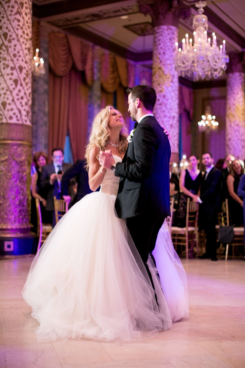 Wedding reception first dance at the Drake Hotel Chicago