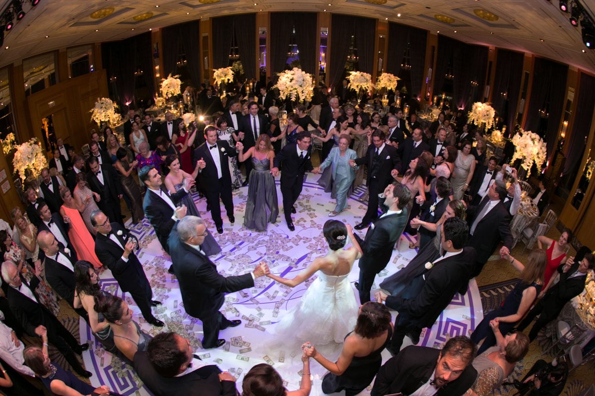 Greek dance at wedding reception at Peninsula Hotel