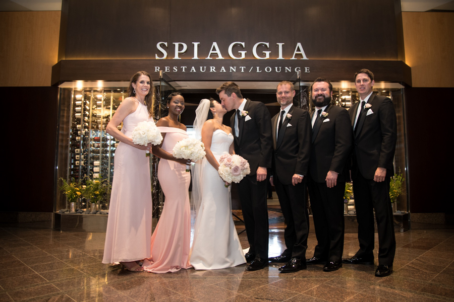 bridal party at spiaggia chicago