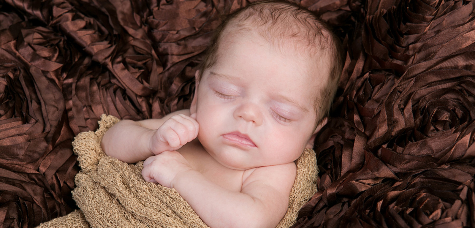 Sweet baby portrait of newborn sleeping